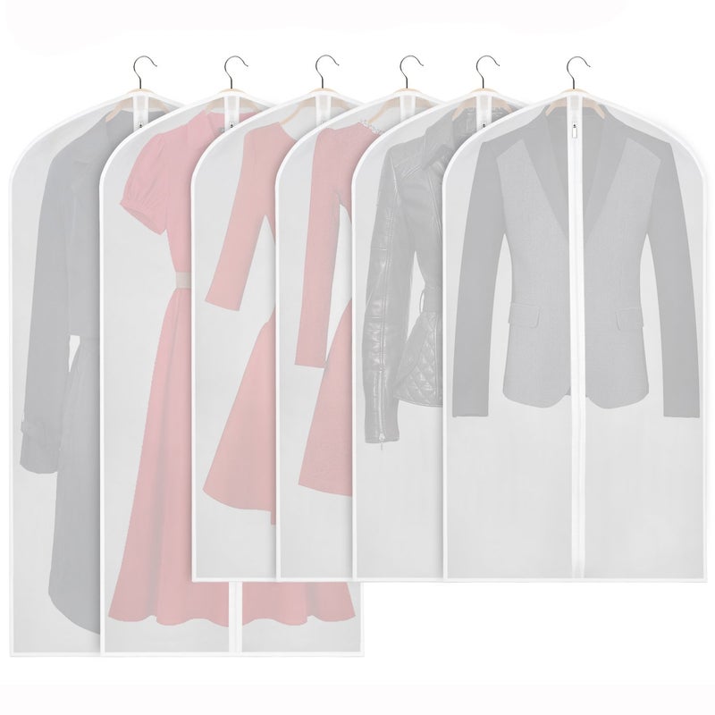 Zilink Hanging Garment Bag Lightweight Suit Bags Dust-Proof (Set of 6) with Study Full Zipper for Closet Storage and Travel [Upgraded Version] - Image 1